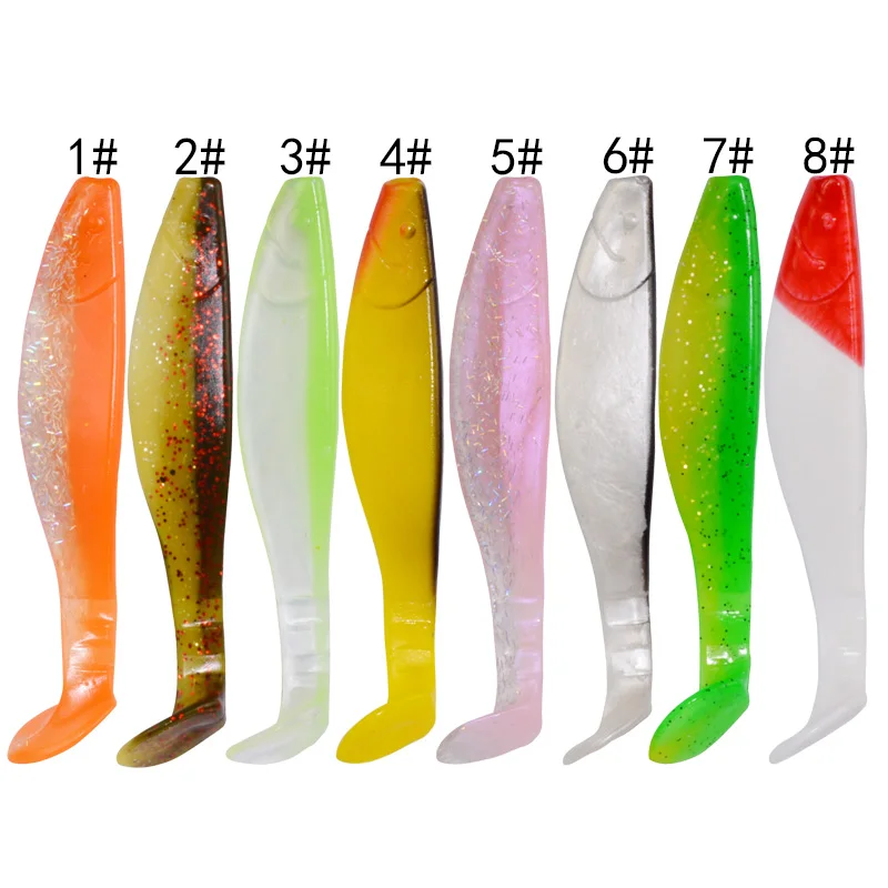 Artificial sea bass fishing lure 110mm 9.5g 3pcs saltwater soft bait shad lure paddle tail fishing bait
