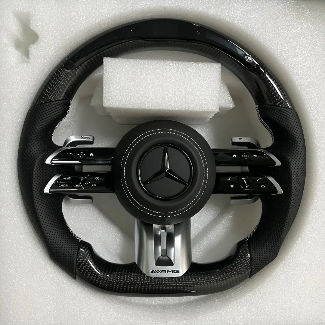 На заказ AMG спортивный карбоновый алькантарный Руль Подходит для Mercedes-Benz моделей W212 W213 W205 W247 W463 W253 W166 W204