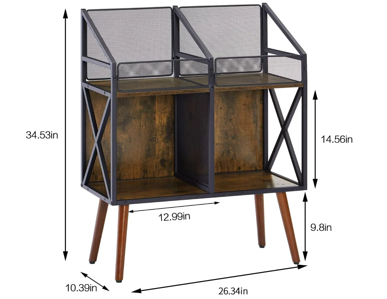 Popular Free Custom Wooden Book Display Rack for Albums Books Magazines Files Record Holder Storage Rack