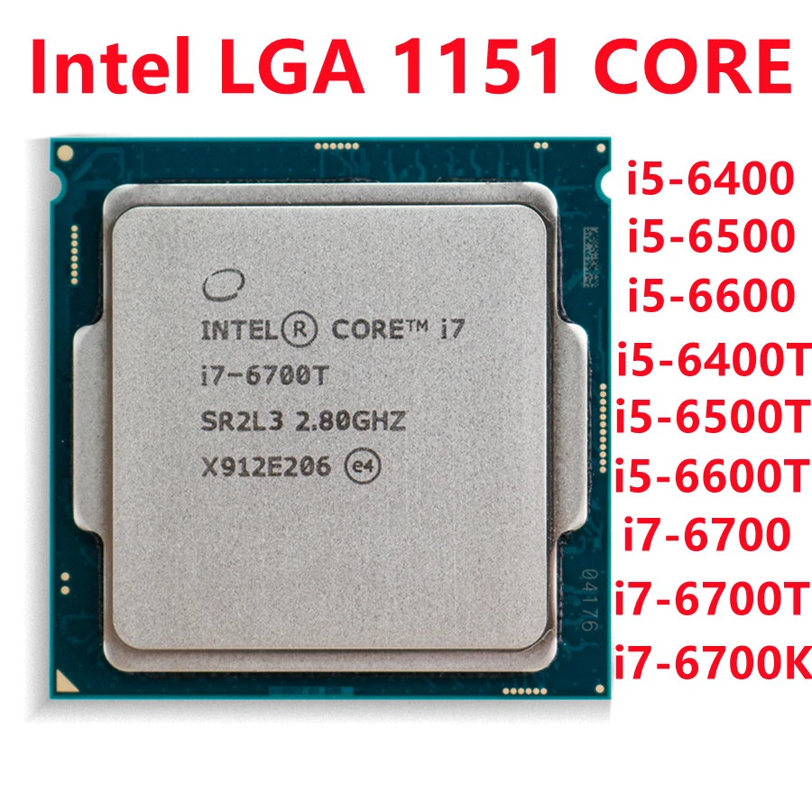 Б/у LGA 1151 i5 6400 6500 6600 т i7 6700 6700T 6700K процессор i7-6700