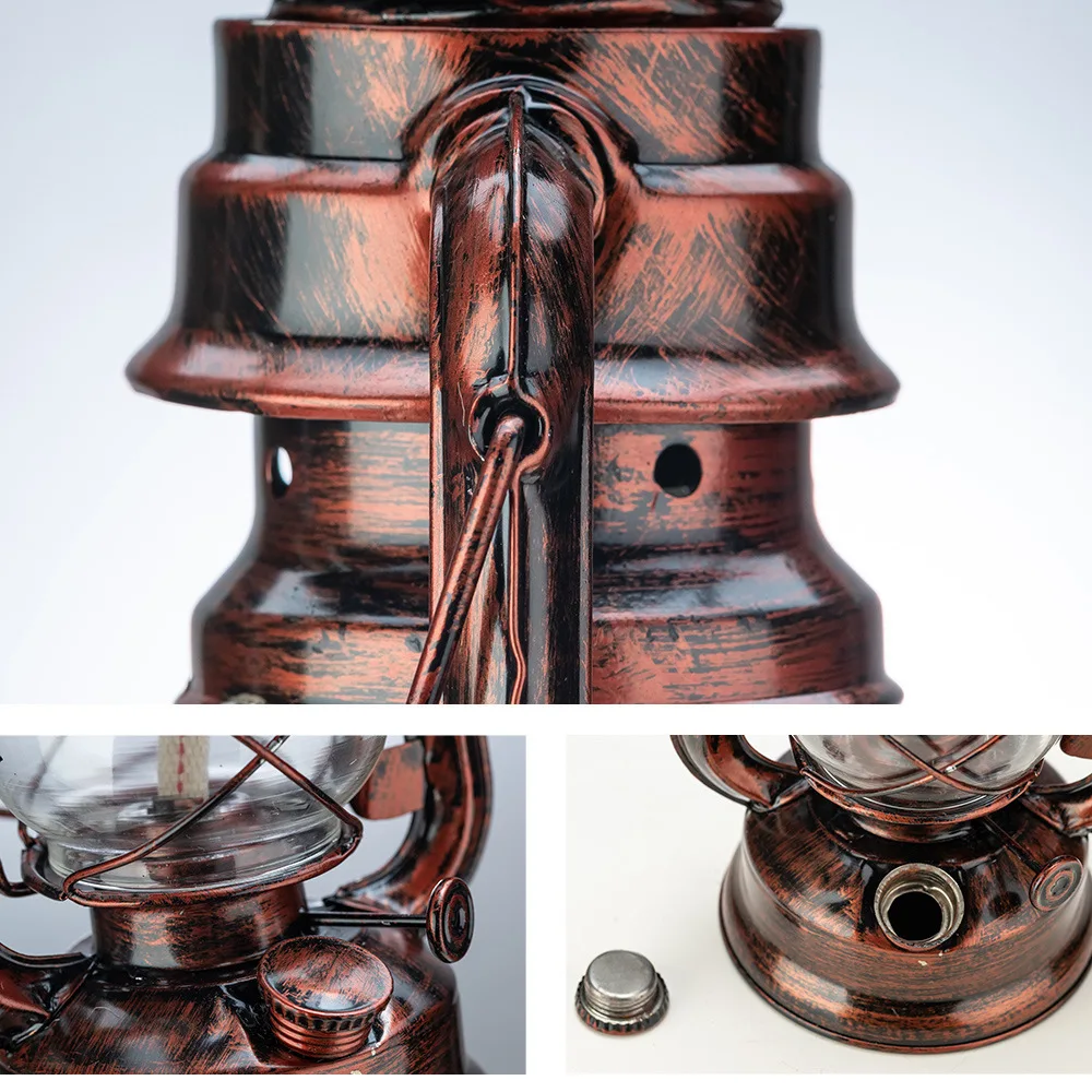 Kerosene Ceiling Light Fixture With Glass Shade Hemp Rope Vintage Pendant Lantern for Kitchen Island Farmhouse Loft Porch