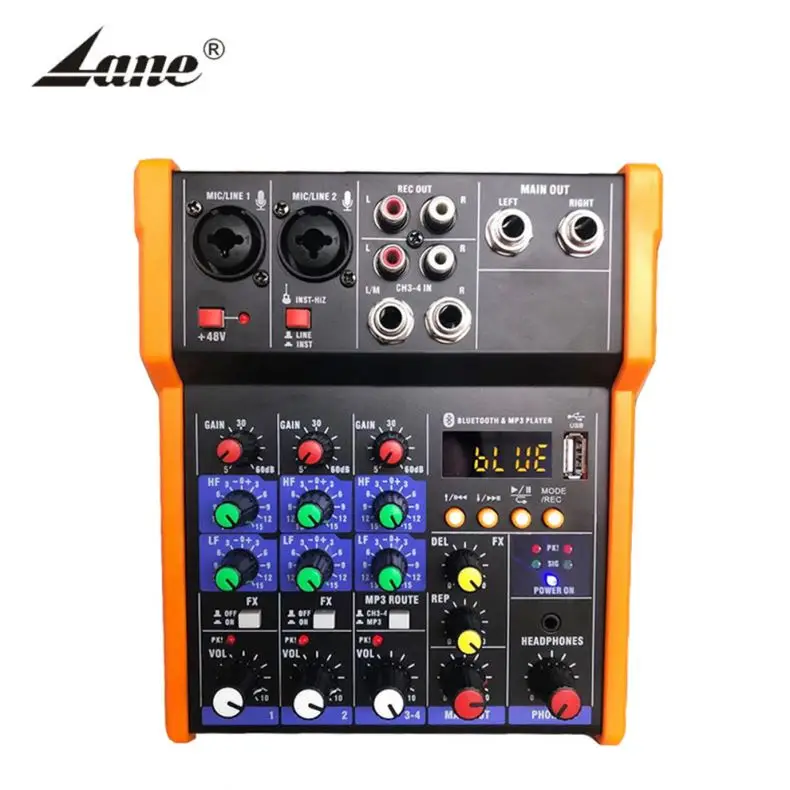 karaoke mixer amplifier sound audio system 4 channel mixer dj mixing console professional audio mixer 4 channels