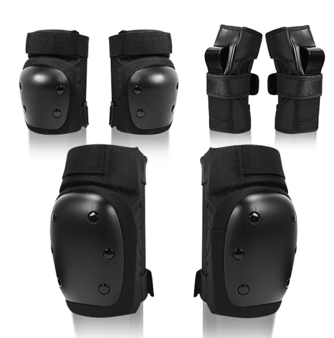 New roller skating 6-piece set, suitable for children and adults sports skateboard knee, wrist and elbow protection