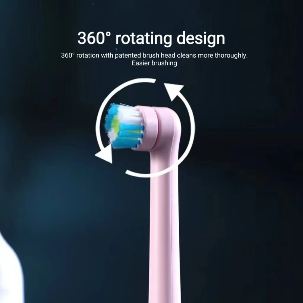 Rotating Electric Toothbrush Adult Model 360° Rotating Brush Head Intelligent with Base Rechargeable Electric Toothbrush