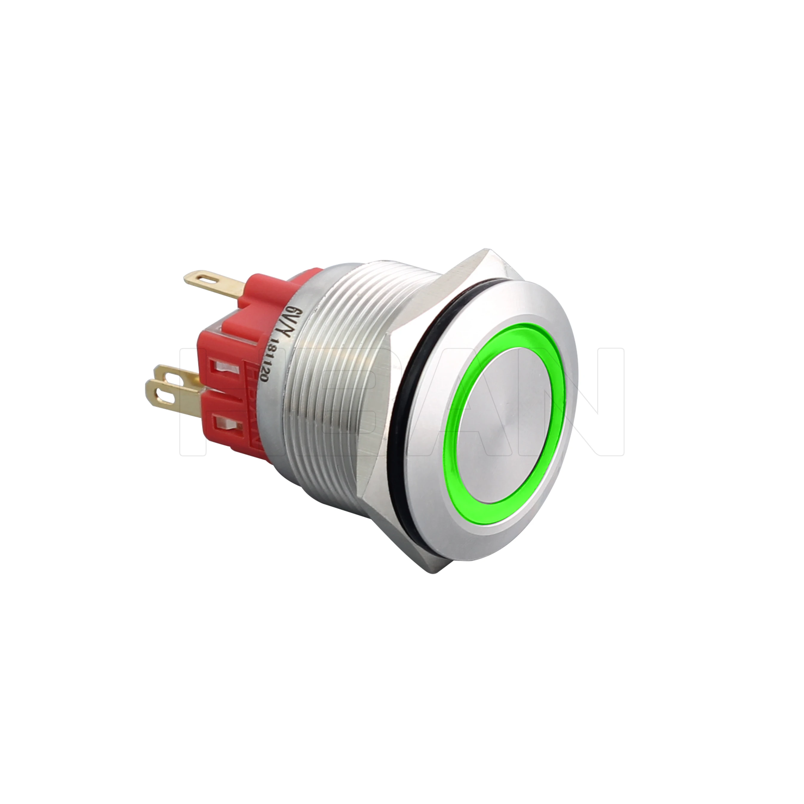 22 мм 1no1nc кольцо с подсветкой Контактный Терминал питания Мгновенный кнопочный переключатель со светодиодом (1600383731453)