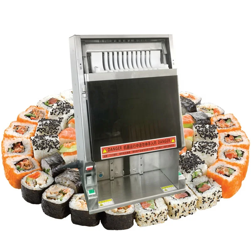 New Upgraded Automatic Kimbap Slicing Machine California Roll Maki Sushi Cutter