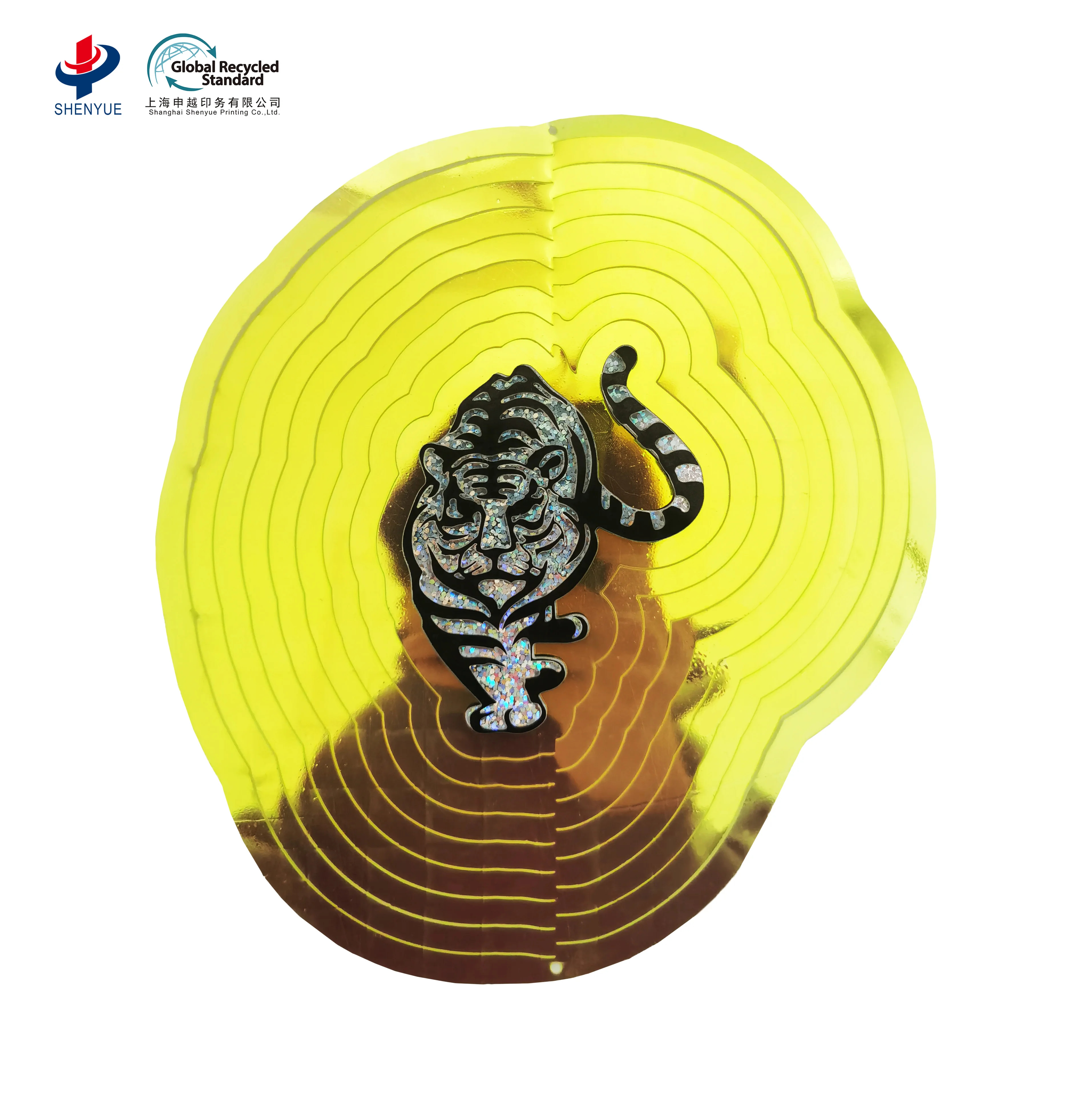 3D Wind spinner- Multi color spirit PET wind spinner for indoor outdoor decorate and gift