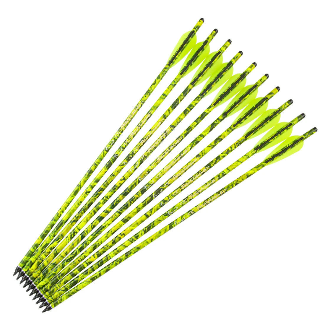 Pinals Archery ID7.6mm Hunting Crossbow Carbon Arrows 16 18 20 22 In Shaft Crossbow Bolts Vanes Broadhead