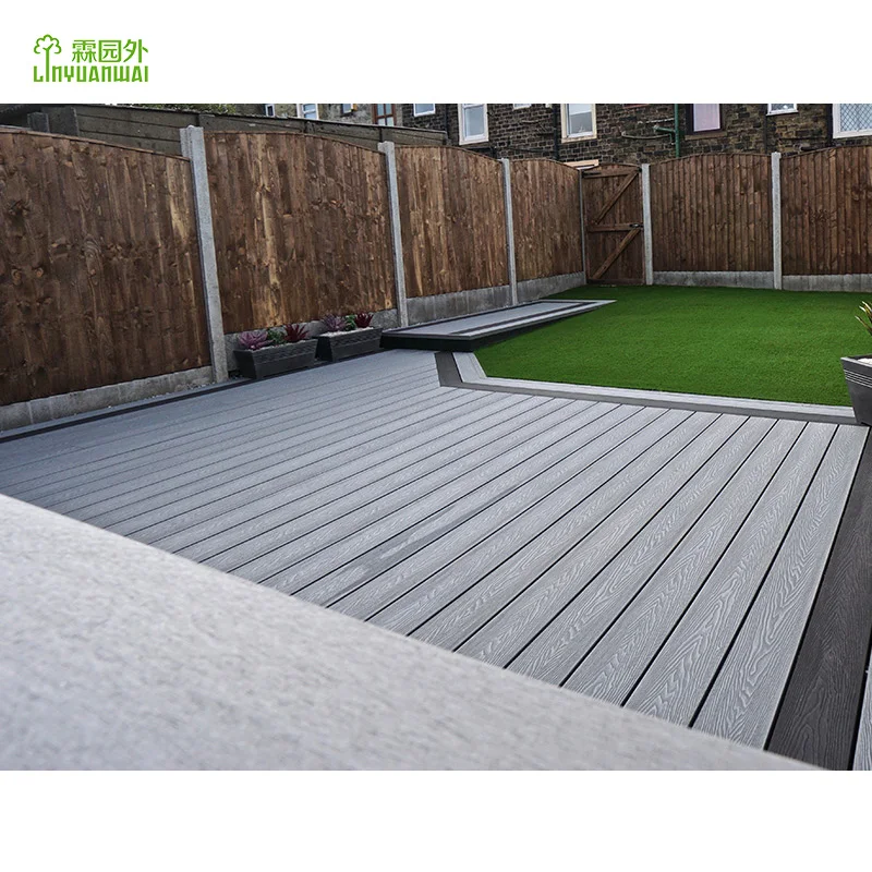 European Modern Design Outdoor Waterproof WPC Decking Floor Wood Plastic Composite with Bamboo and Teak for Garden Use