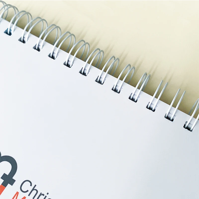 Wholesale 2025 2026 large luxury unique spiral calendar table desk flip calendar stand customized for office