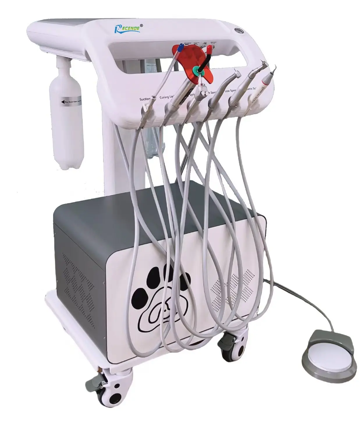 Mobile Dental Unit Cart Dental Treatment Veterinary Pet Clinic Turbine with Air Compressor Portable Dental Unit