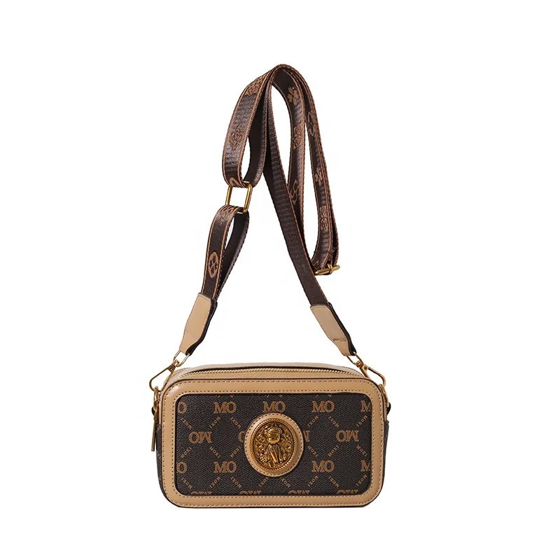 Wholesale Fashion Western Women Crossbody Bag New Printed Camera Messenger Bag Purse Leather Camera Bag
