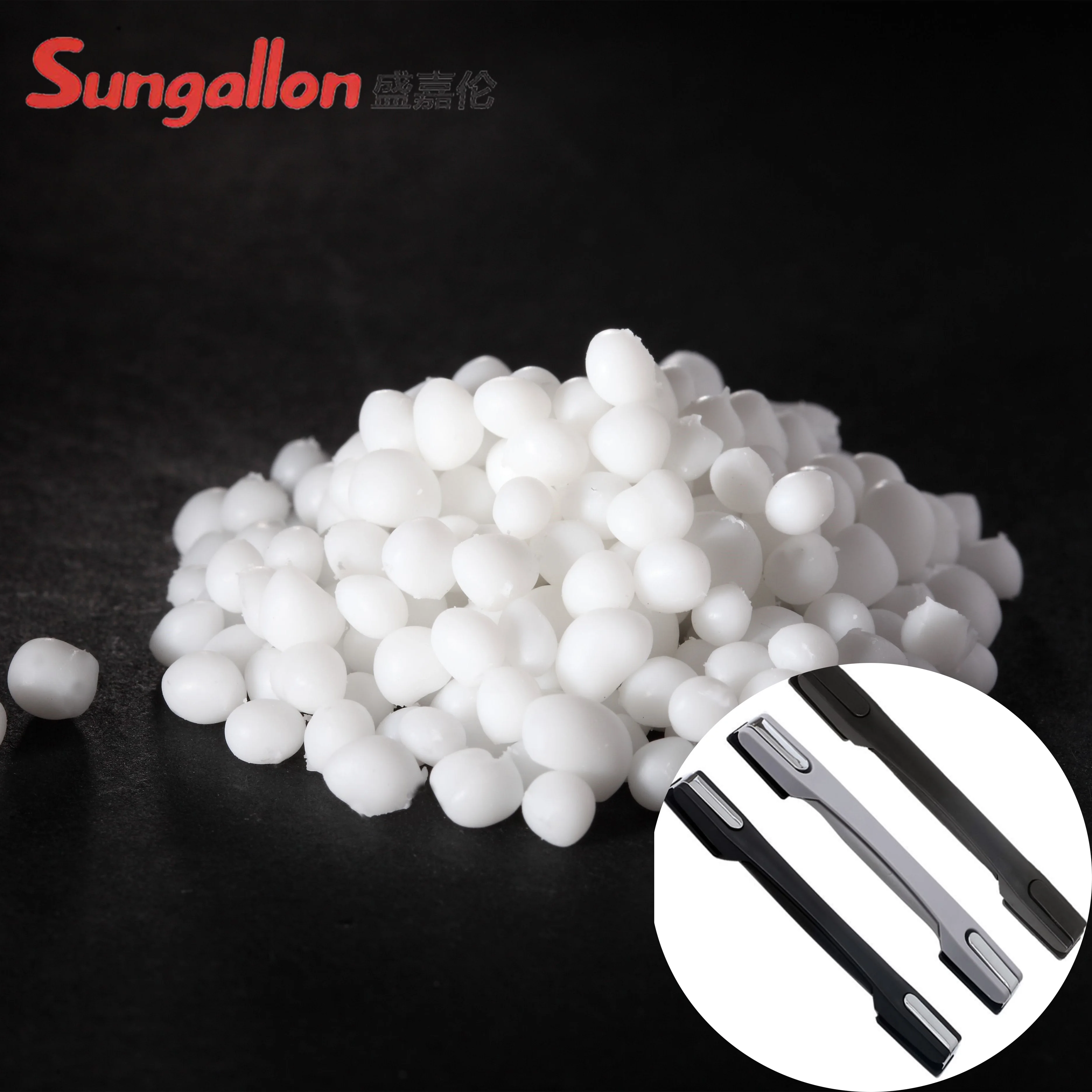 Sungallon tpe raw material granules of tpr for replacement travelling suitcase luggage case handle carrying handle grip