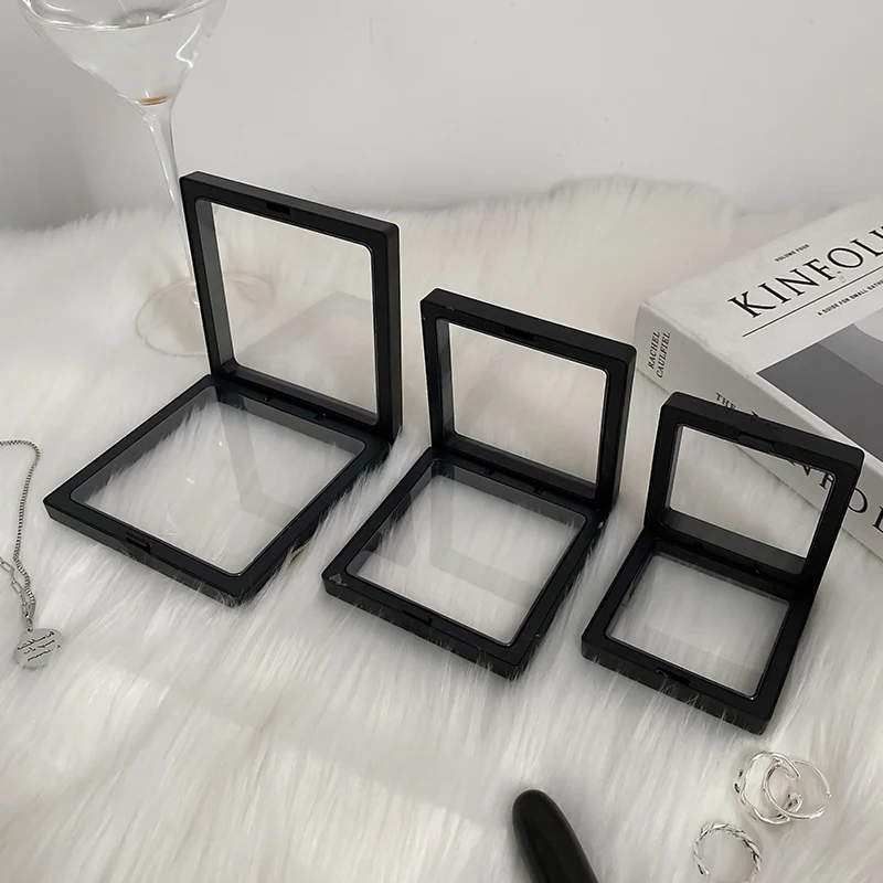 Jewelry storage display box Transparent PE film suspension box anti oxidation sealed packaging box for jewelry