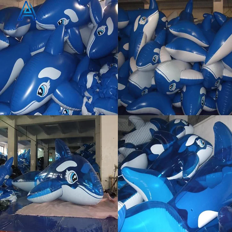 Shark whale fish dolphin inflatable ride on toys water swimming pool float cartoon boat mattress for kids children