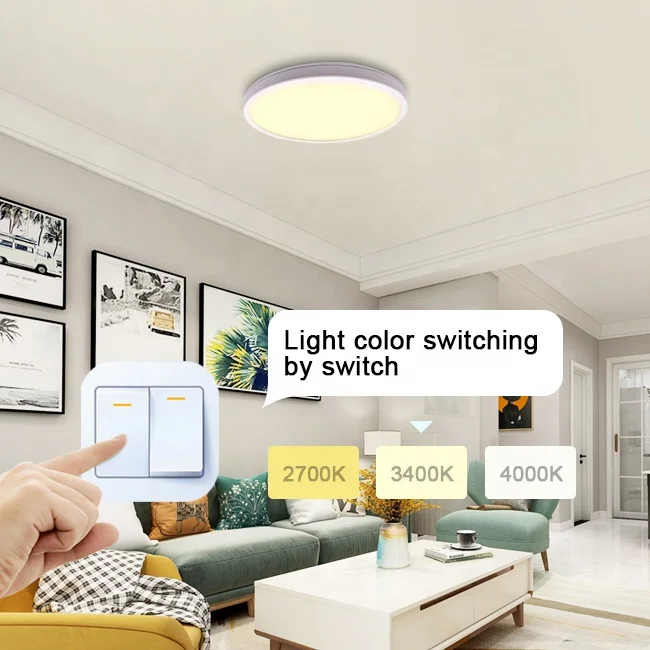 ETL American standard AC120V 7.5 in 12 in 15 in metal frame led ceiling lights fixtures ceiling lamps for smart home lights
