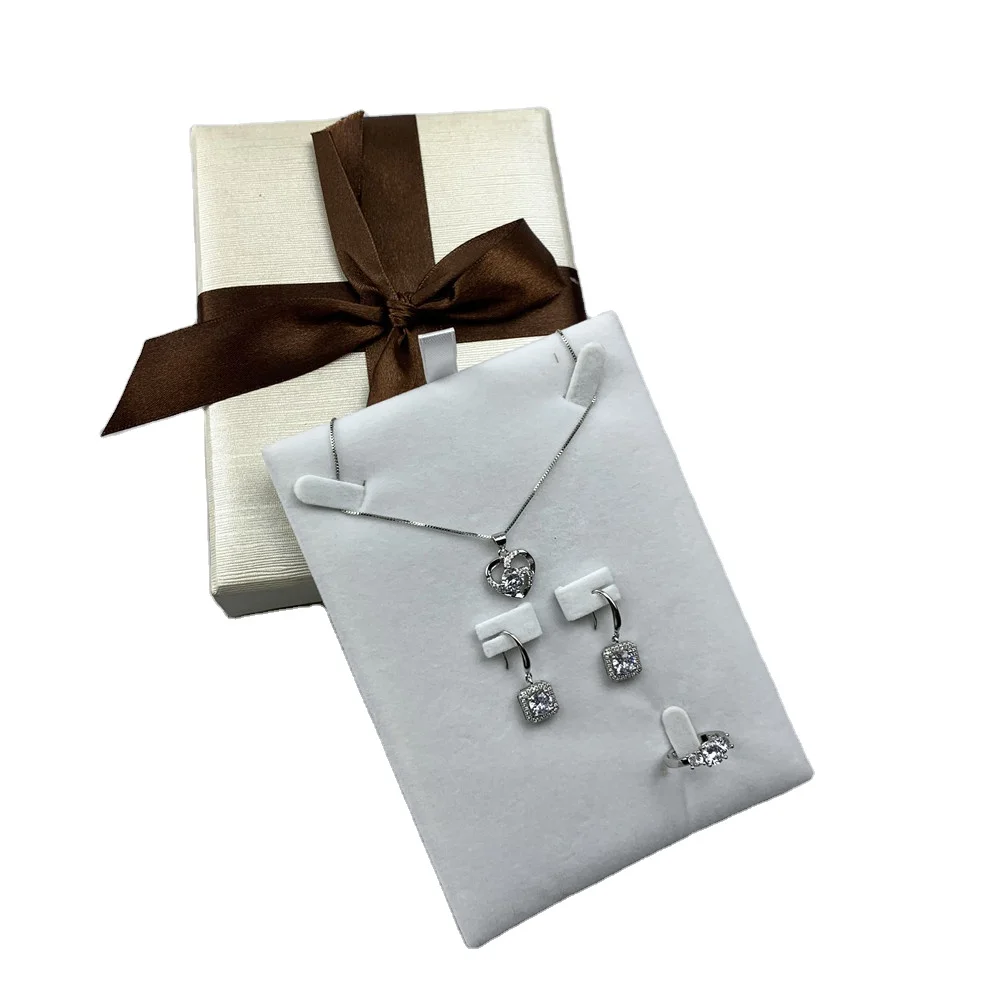 high quality  specialty  paper gift jewelry hat box with ribbon and  foam velvet insert for jewelry display