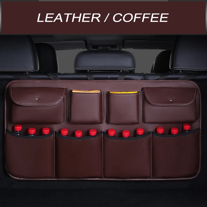 Collapse Bin Waterproof Monopoly Leather Grocery Bag Barbarians Organizer High Capacity Car Back Trunk Storage New Design 2018