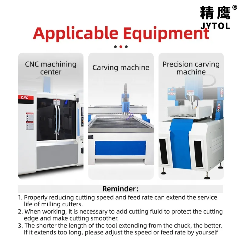 R0.5 R1 factory manufacturer high quality  4 blade Round nose end mill HRC55 Tungsten steel carbide milling cutter