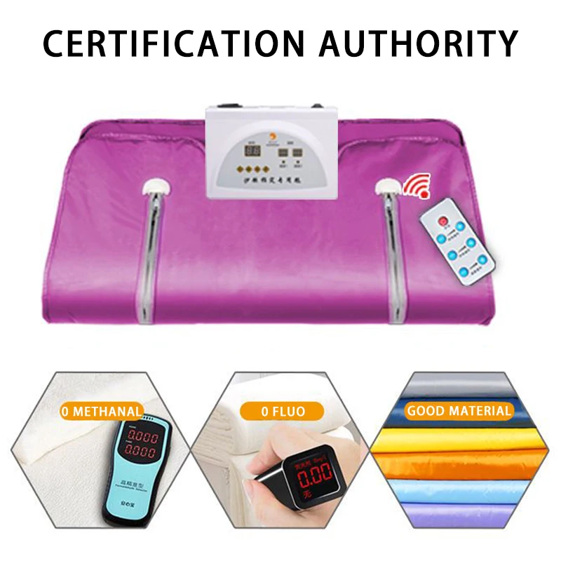 VKK Infrared Sauna Blanket 2 Zones Weight Loss Sauna Thermal Blanket with Remote Control