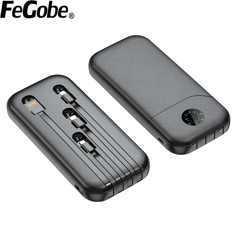 FeGobe easy to carry built in cable powerbank 2021 with original 10000MAH