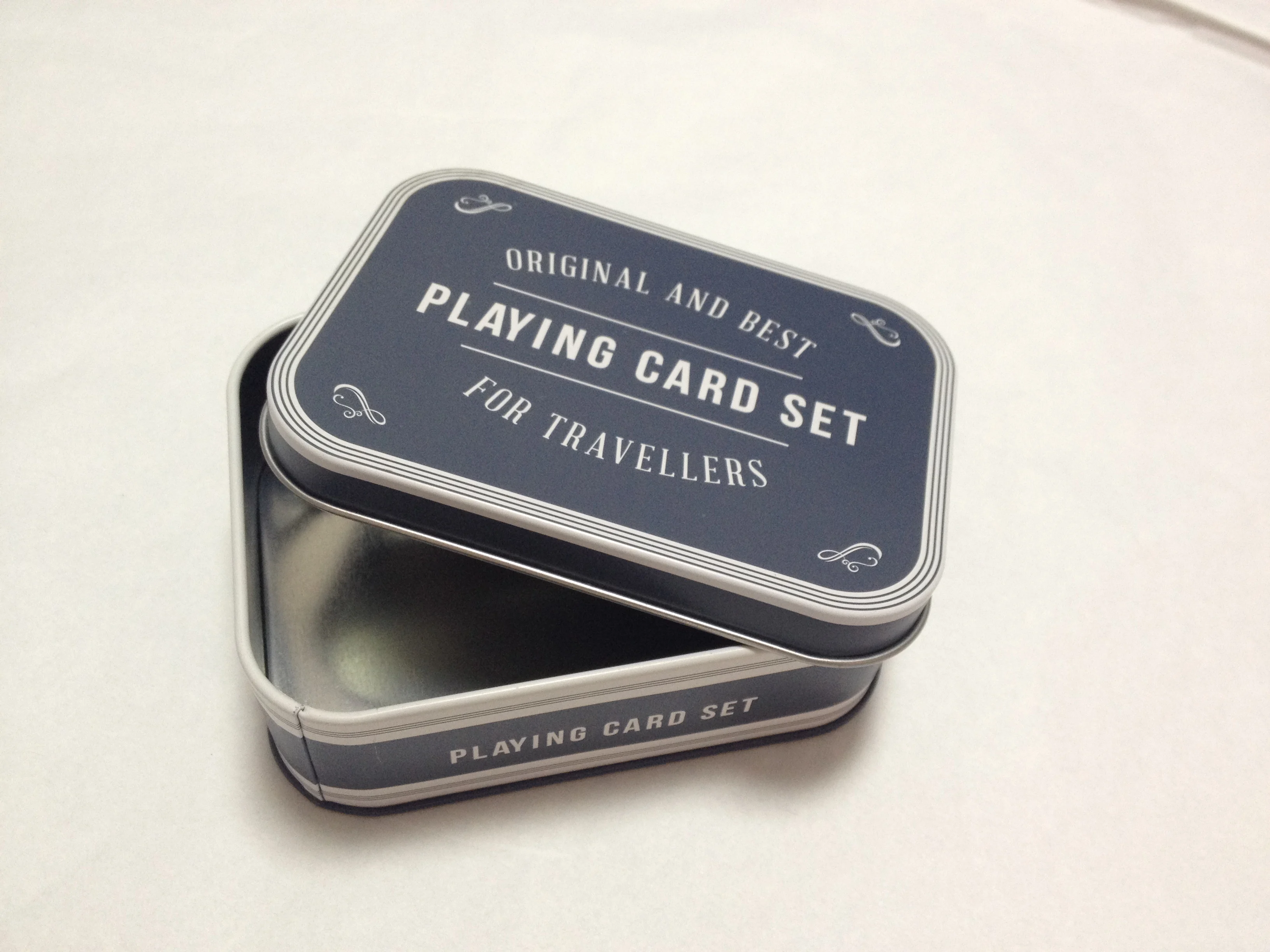 Metal tin smaller tin box for playing cards game cards