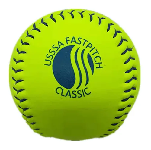 11 inch 12 inch split leather  Polyurethane core softballs raised seam professional USSSA  fastpitch softball balls for game