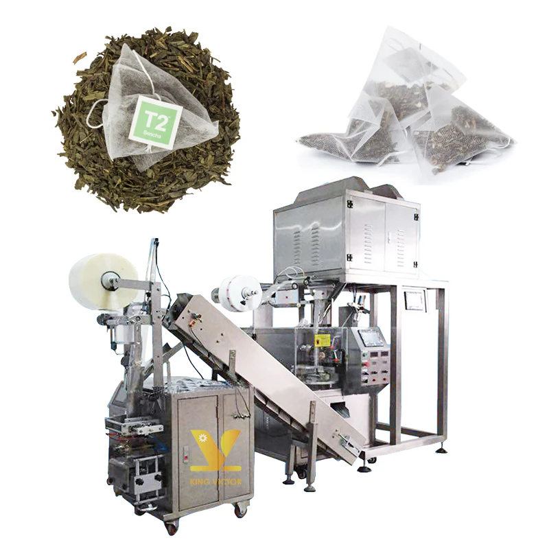 Ultrasonic Sealing Cutting Fully Automatic Triangle Herbal Tea Bag Packing Machine