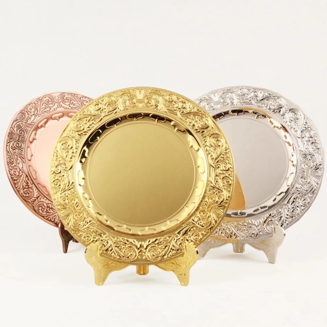 Golden blank souvenir metal plates