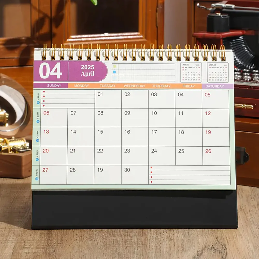 2025 2026 Office Series 365 Day Calendar DIY Portable Desk Calendars Daily Schedule Planner Notes Mini Desk Calendar
