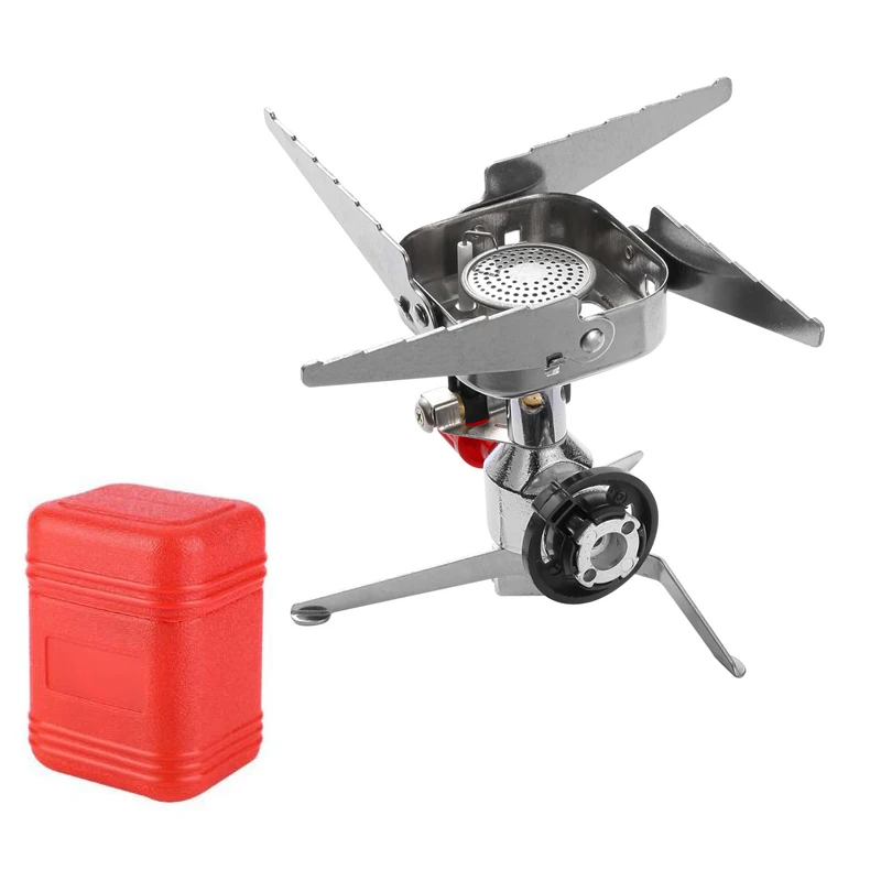 Unique Design Tourist Camping Kitchen Picnic Gas Folding Portable Outdoor Camping Stove Applicable to Long Gas Tank