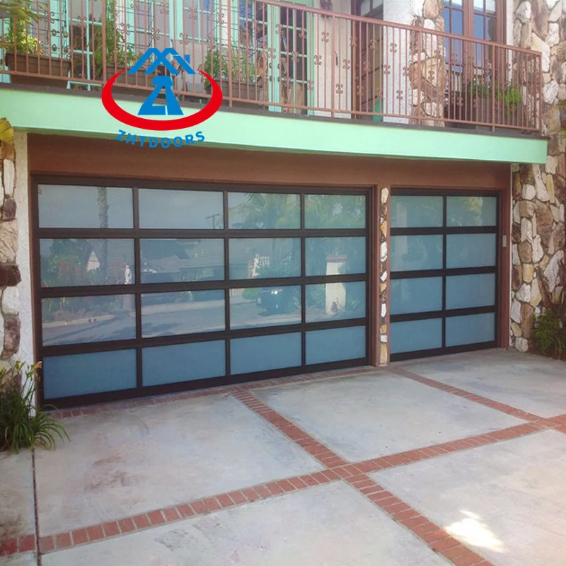 ZHTdoors easy lift garage glass door aluminum glass garage door opener electric chain cheap miami dade garage door panels