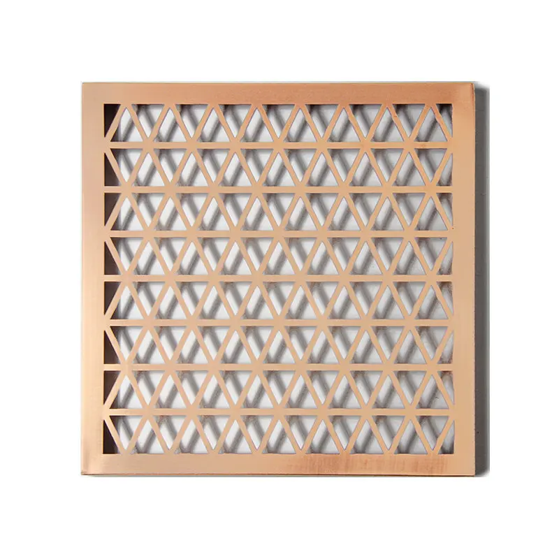 Perforated Copper curtain wall system Panel Screen Laser Cut Metal Facade Customized Outdoor Curtain Wall