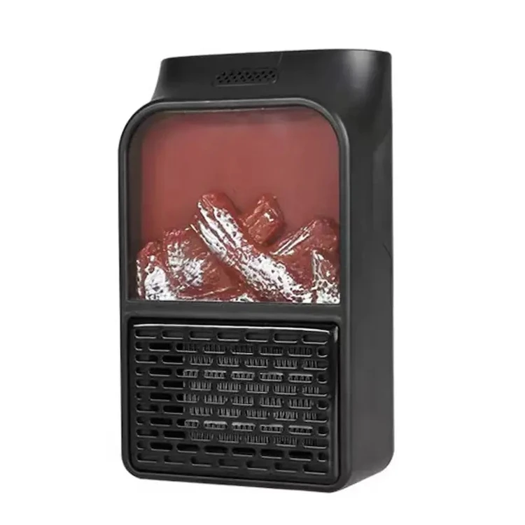 Mini portable quiet desktop freestanding electric fireplace fan heater with simulation 3D flame