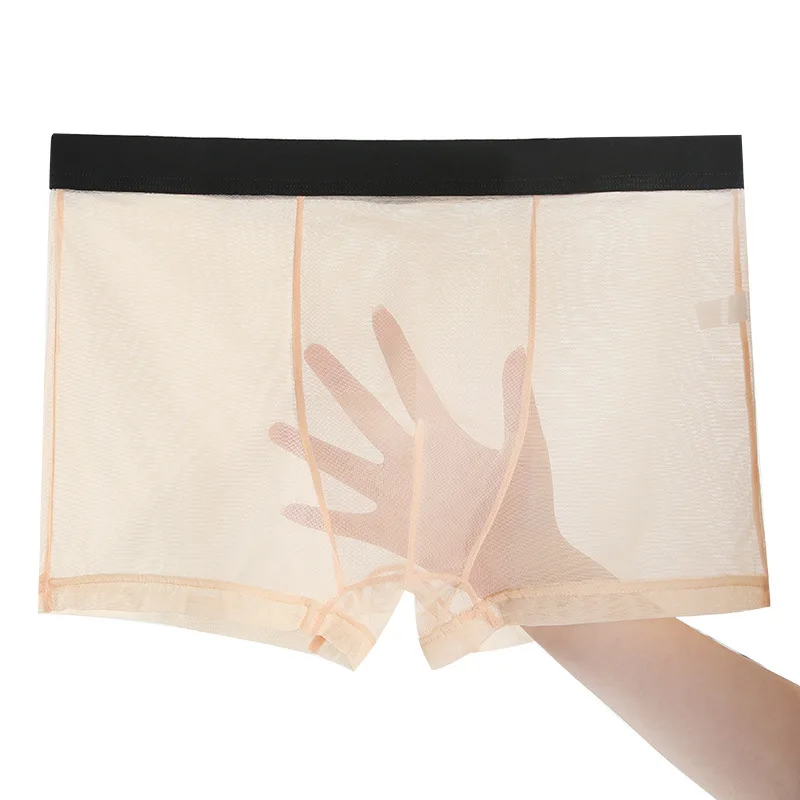 Starwin OEM & ODM Гей мальчики шорты ажурная сетка полностью прозрачное дышащее мужское сексуальное нижнее белье Боксеры Трусы