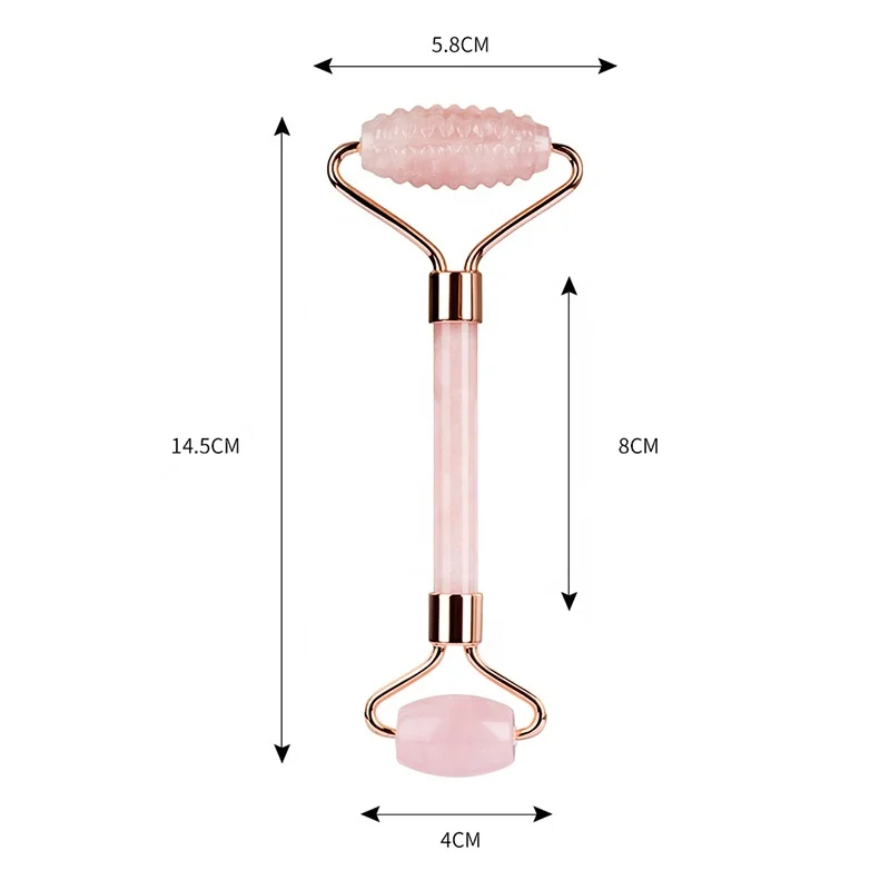 Anti Aging Face Lifting Spiky Head Jade Roller for Face High Grade Stone Natural Facial Massager N/A