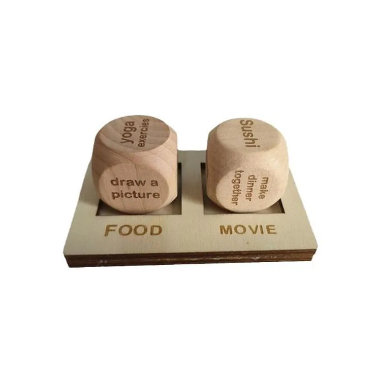 30 мм Семейные Смешные деревянные кости на заказ пустые с выгравированными узорами