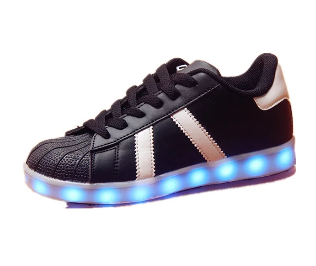 PU upper kids led light up shoes
