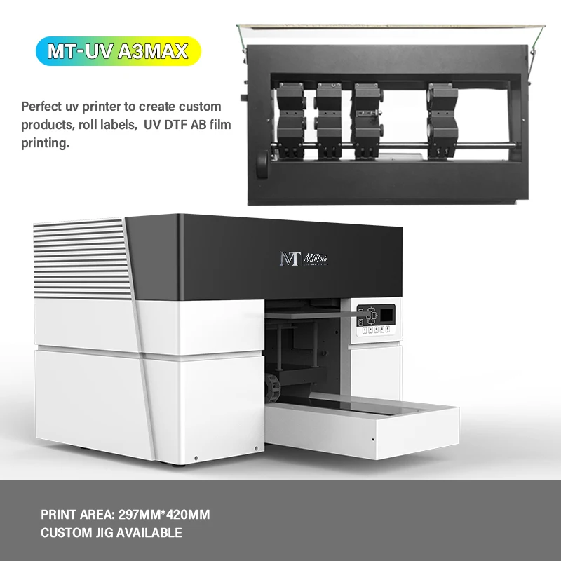 Affordable A3 UV DTF Flatbed Printer Small Format UV Label Sticker Printer MT-UV A3MAX