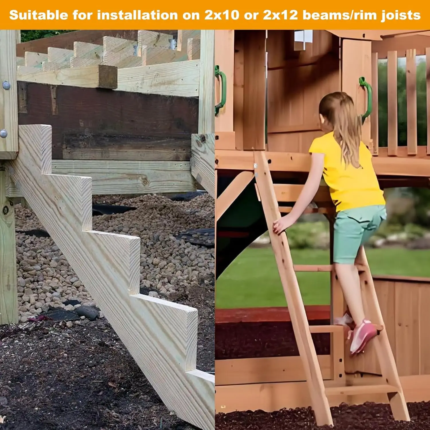 Galvanized 18-Gauge Adjustable Stringer Connector Interchangeable Concealed Stringer Hanger