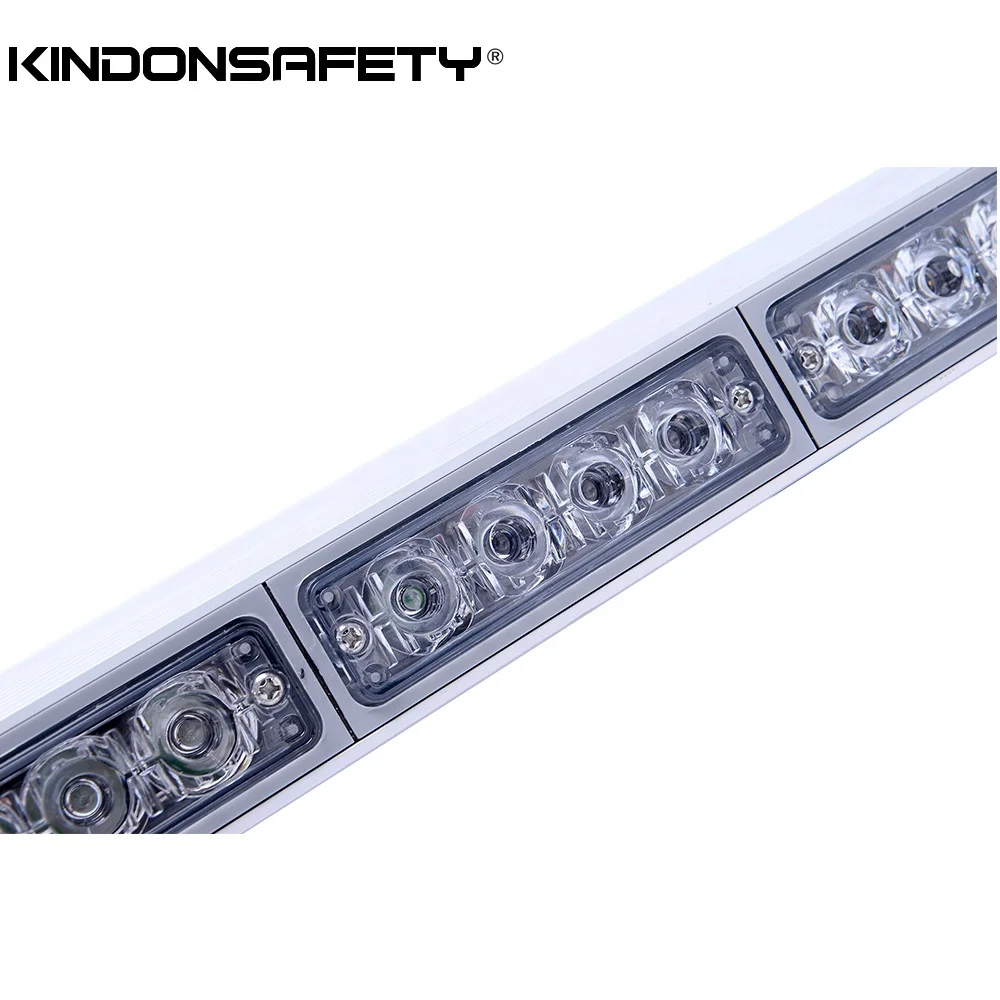 Amber blue red LED Warning mini lightbar 3W TIR 4 LEDs DC12V TBD9911B 69cm 27inch silver aluminum housing