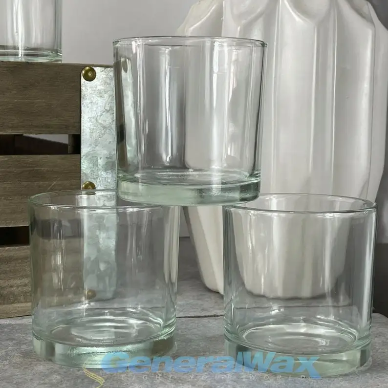 Wholesale Glass Candle Vessels EMPTY CANDLE JARS Affordable Clear Glass Home Wax Candle Jar for Home Decor