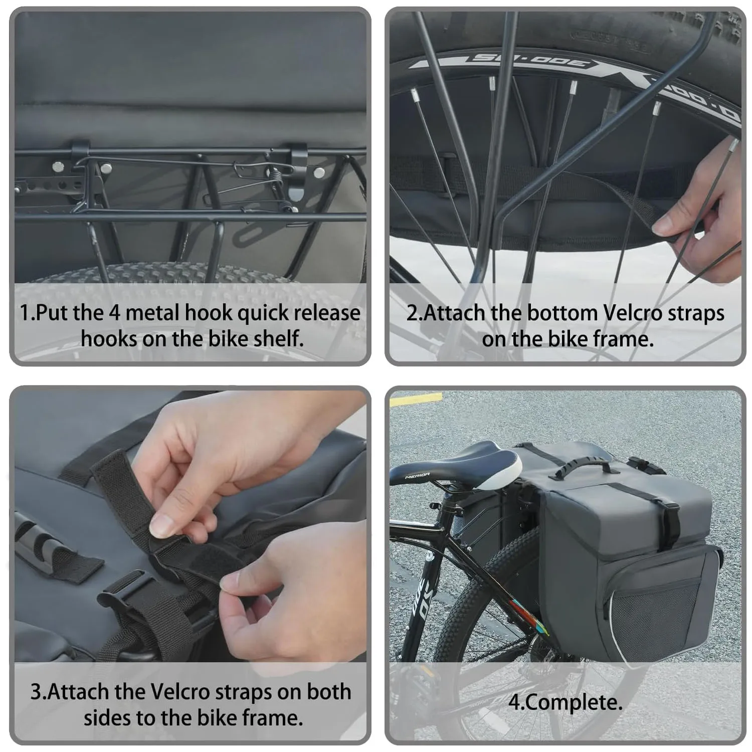 New Trendy Product Saddle Bag With Strap Waterproof Double Panniers Bag 36L