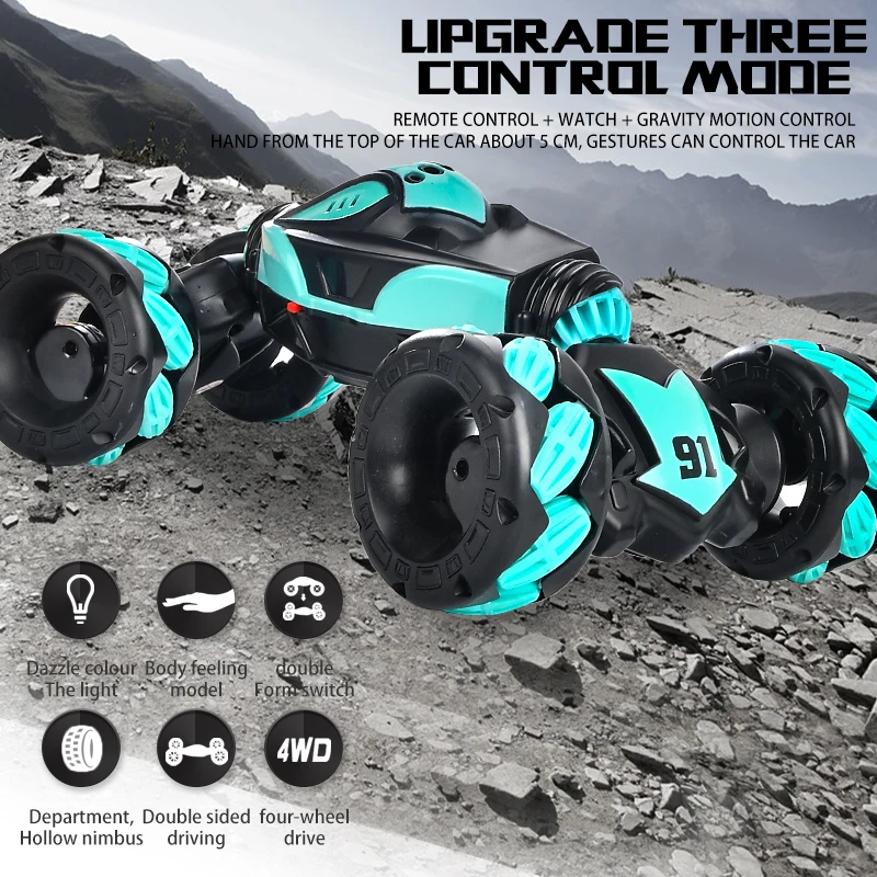 OEM High Speed Electric Cars Smart Sensor Hand Gesture Watch Control Sensing 3 in 1 Remote Control Toy RC Stunt Car