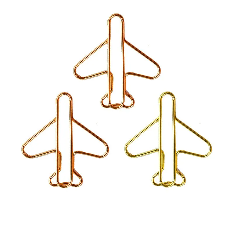 50 Piece  Airplane Shape Paper Clips,Funny Planner Clips for for Fun Office Supplies School Gifts Wedding Decoration