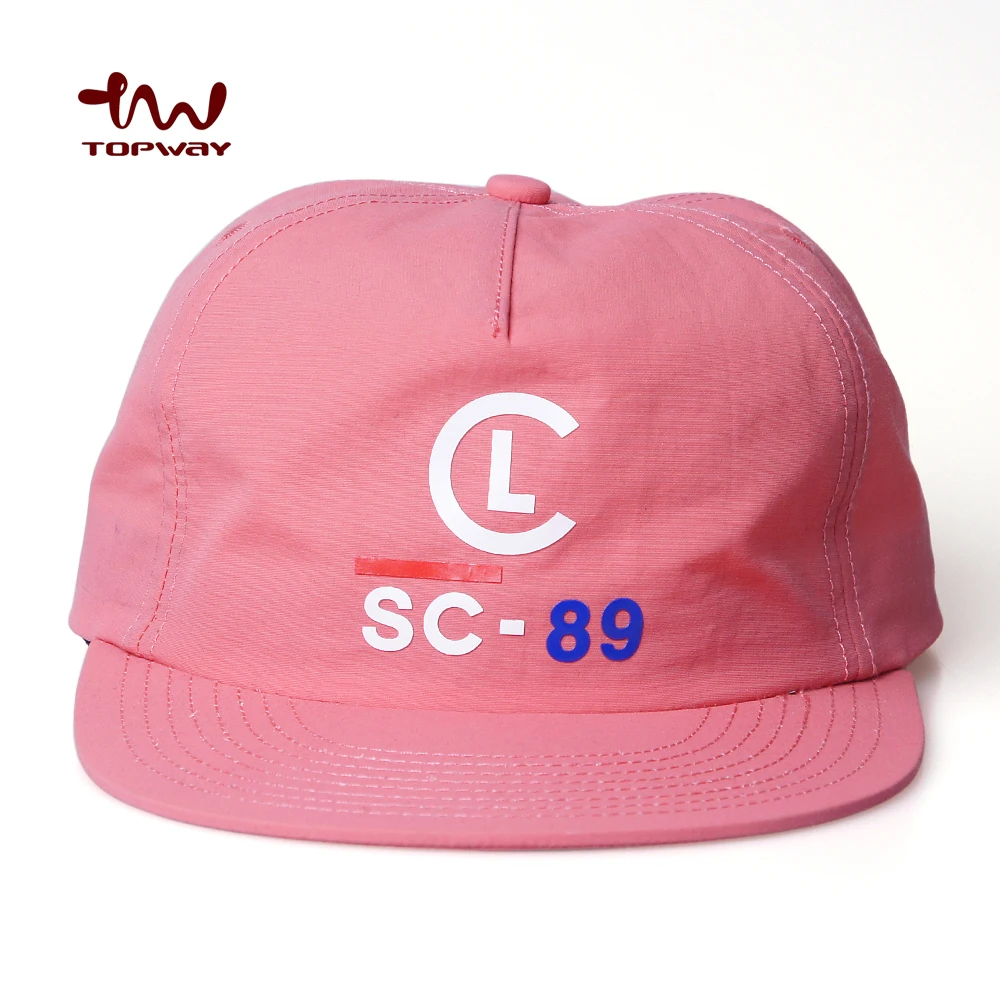 Custom Logo Quick Dry 5 Panel Flat Bill Snapback Cap Hats Manufacturer With Rope