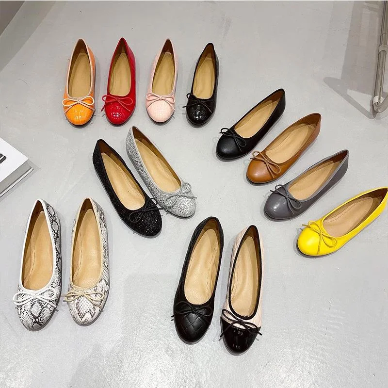 Wholesale good quality round toe ladies casual shoes footwear women ballerina flats new styles other trendy shoes for women