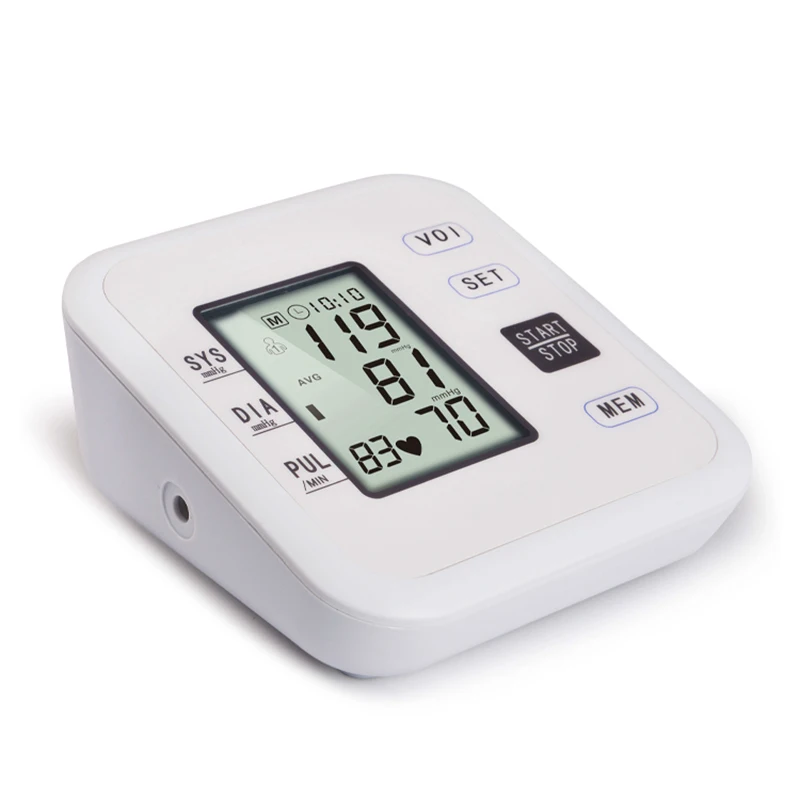 Upper Arm Tonometer Medical Blood Pressure Monitor Heart Rate Sphygmomanometer Tensiometers Meter Cuff