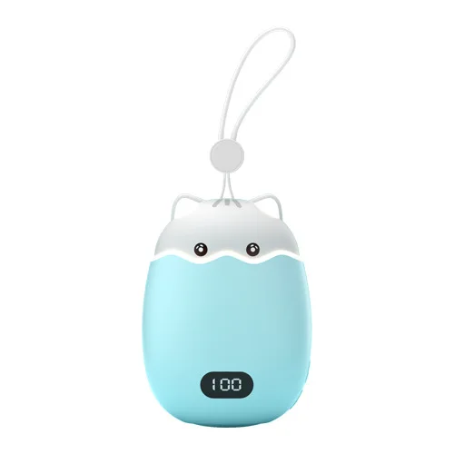 Hand Warmer And Power Bank 2-in-1USB Portable Intelligent Digital Display Rechargeable Mini Cartoon Hand Warmer