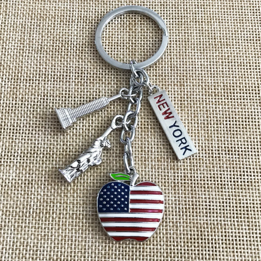 New Style Souvenir Gifts American Statue of Liberty Keychain New York Tourist Gifts Keyring